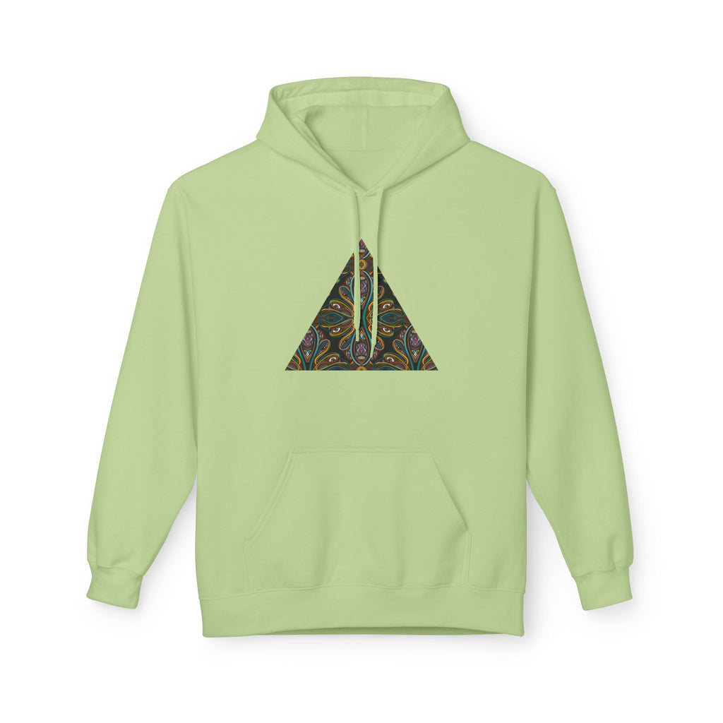 Geometric Mosaic Triangle Hoodie — Decorative Pattern Pullover #i865678