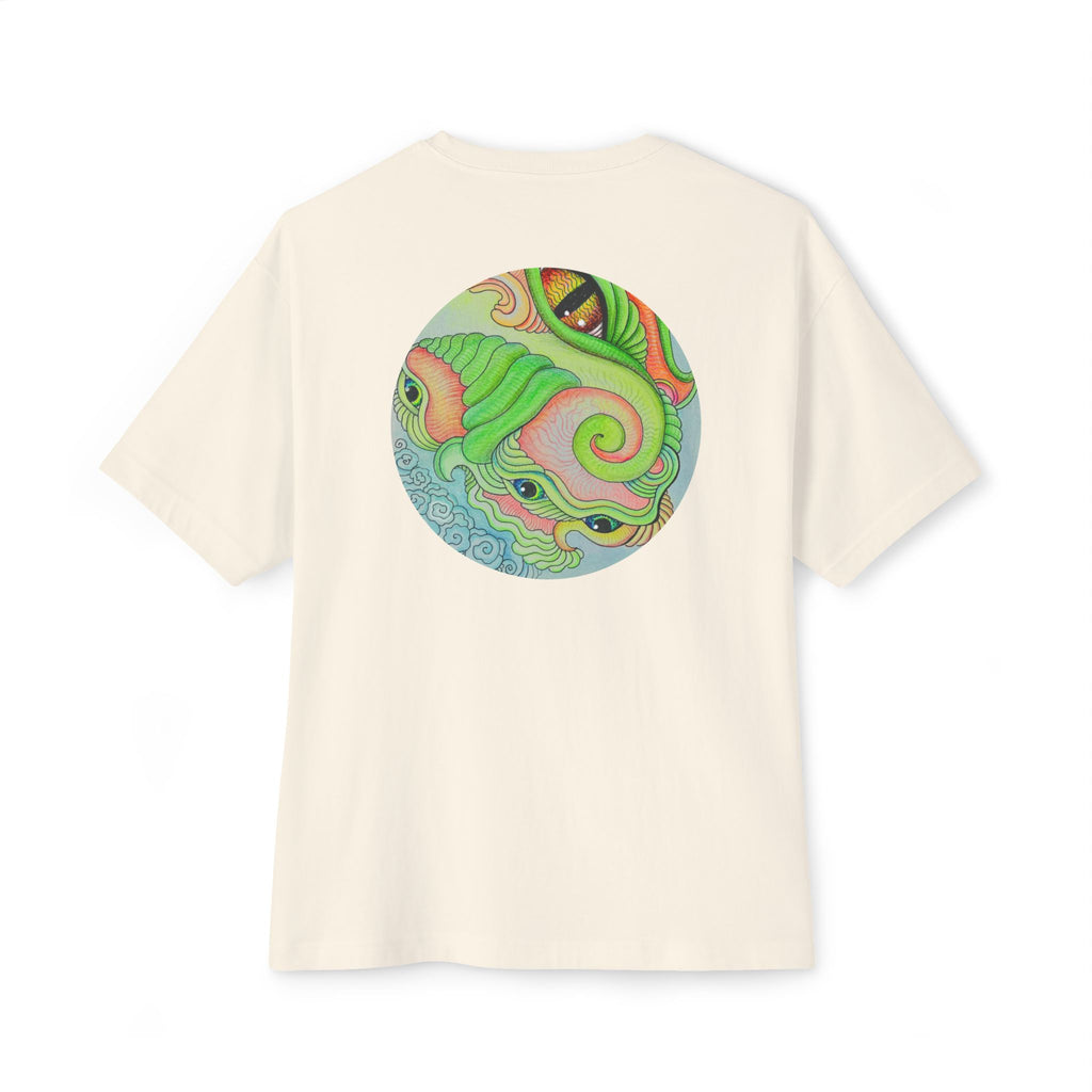 Psychedelic Triangle & Circle Graphic Tee — Retro Swirl Art T-Shirt #gr9523