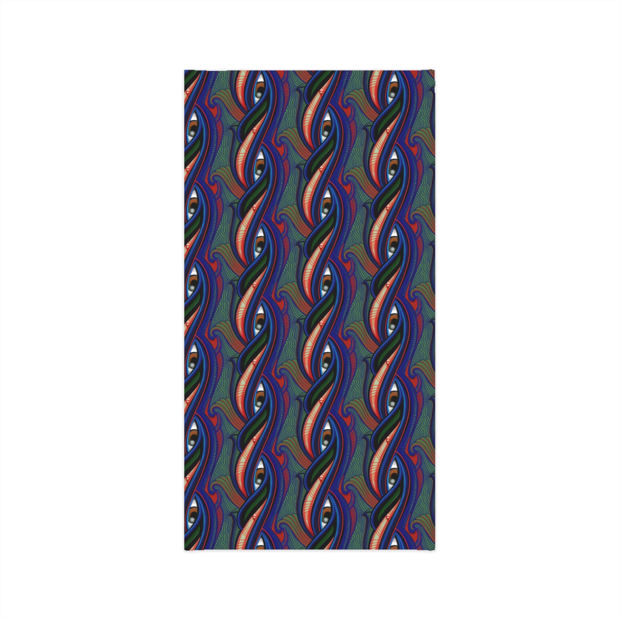 Psychedelic Wave Pattern Midweight Neck Gaiter — Retro Rainbow Paisley Face Covering