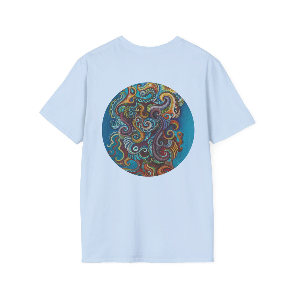 Psychedelic Keyhole T-Shirt — Colorful Swirl Art Tee #tsc8765