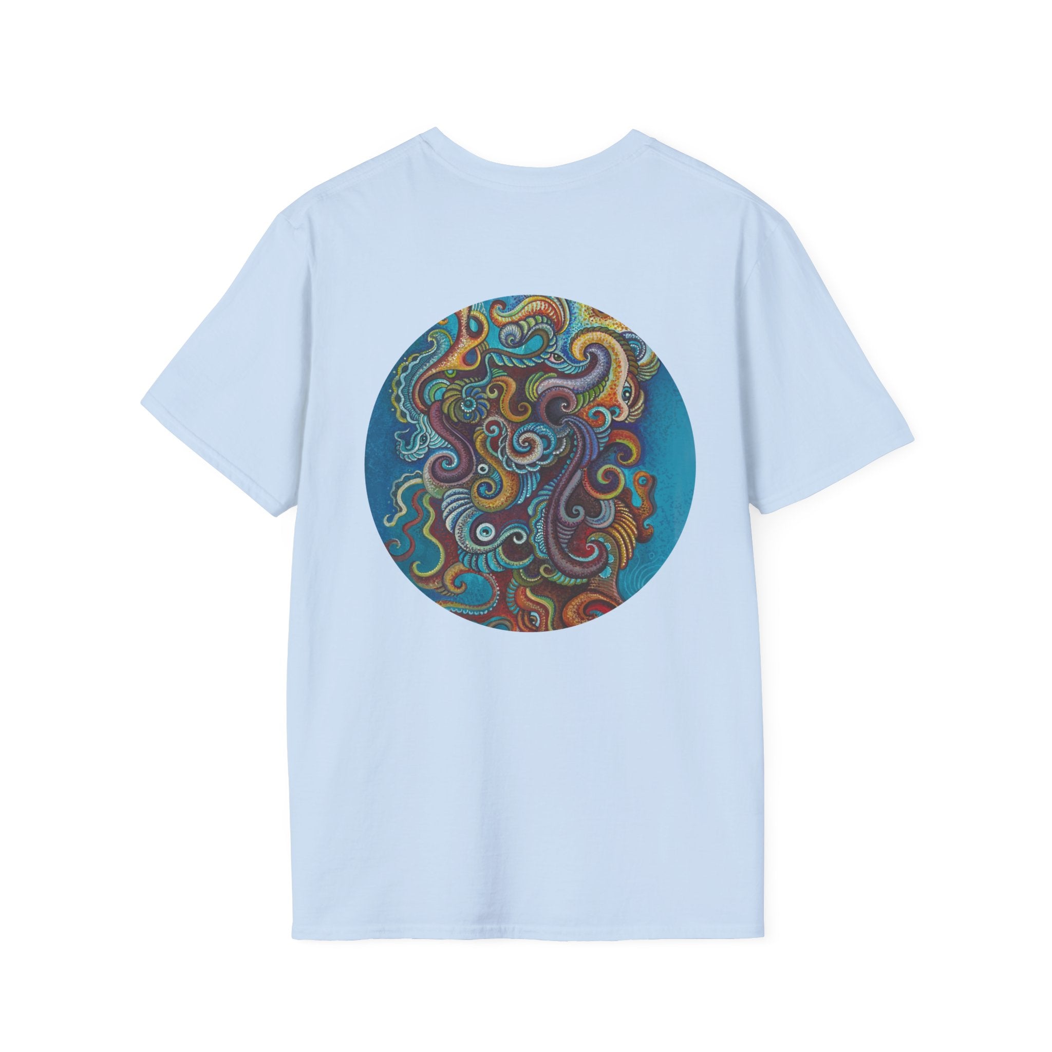 Psychedelic Keyhole T-Shirt — Colorful Swirl Art Tee #tsc8765