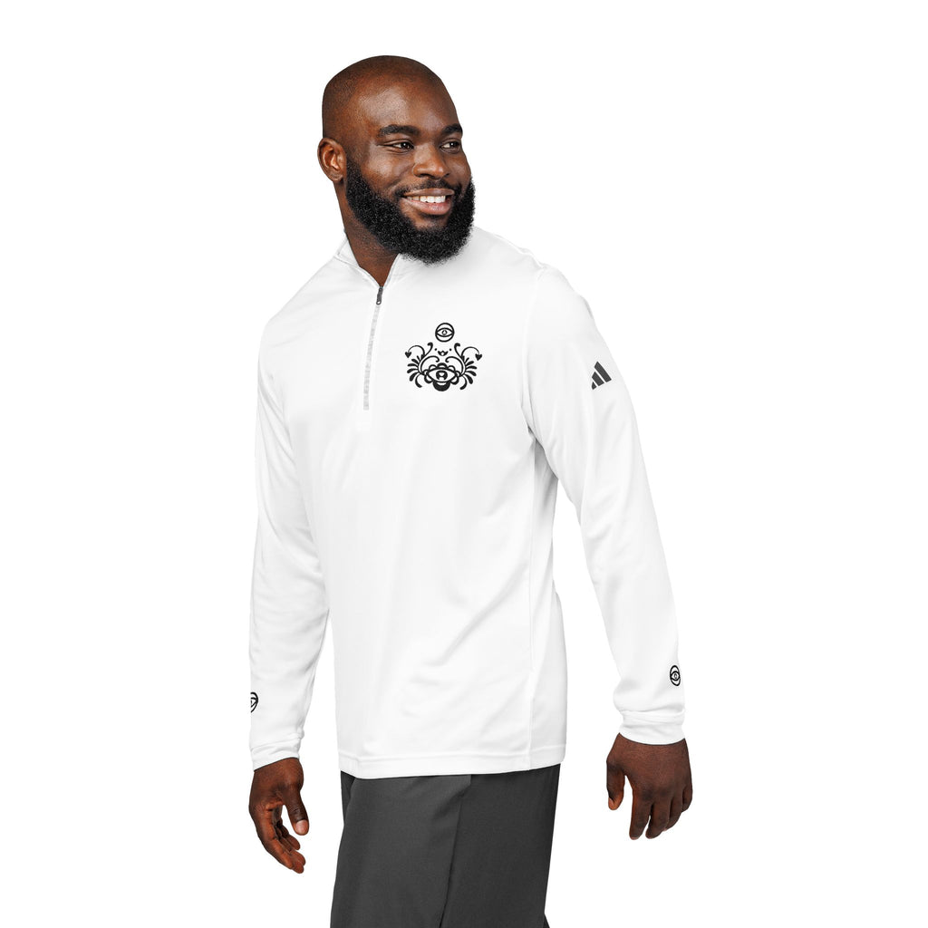 Embroidered Quarter-Zip Pullover — Adidas® Athletic Golf Top #s234513