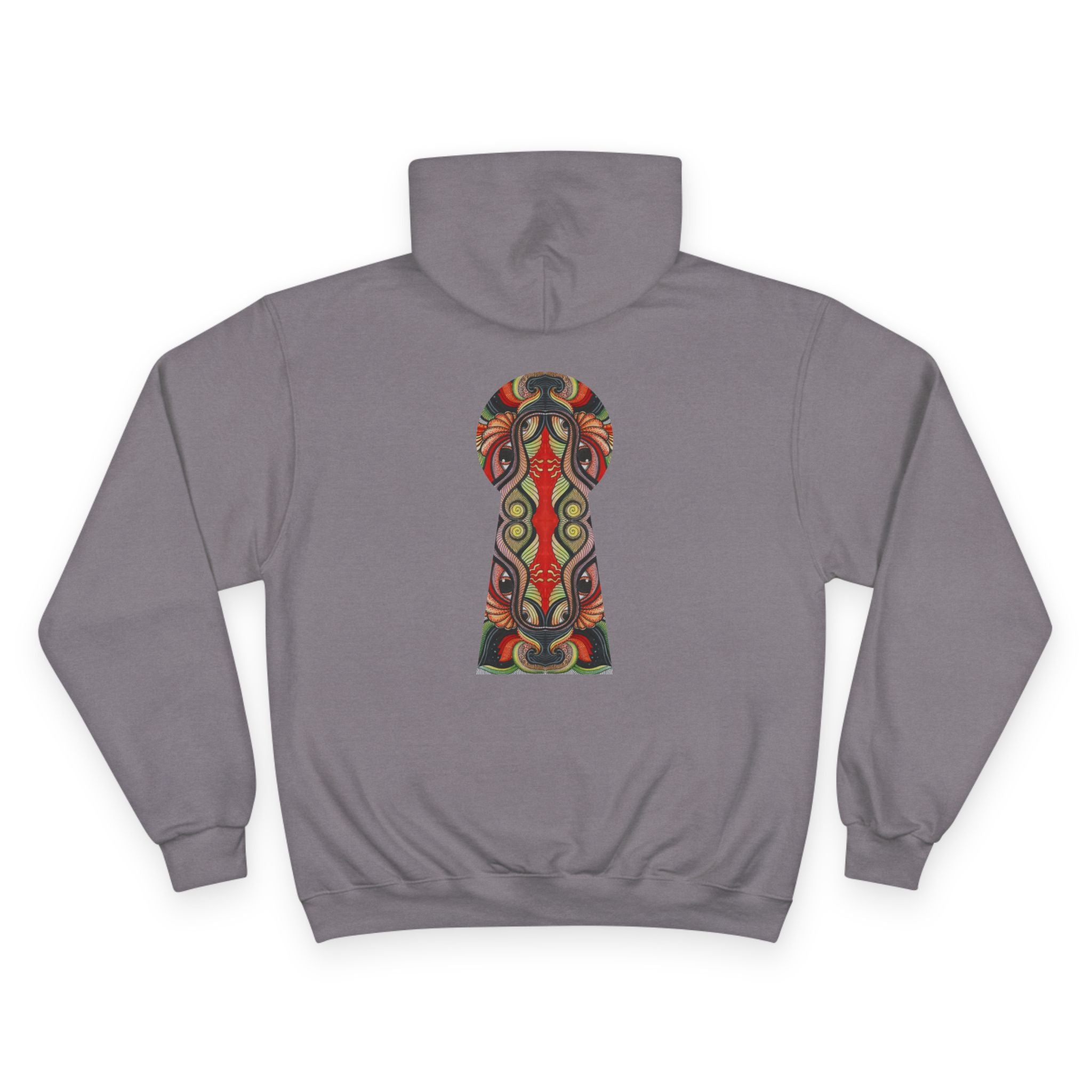 Champion Hoodie with Abstract Tribal Triangle & Keyhole Graphic #g938373