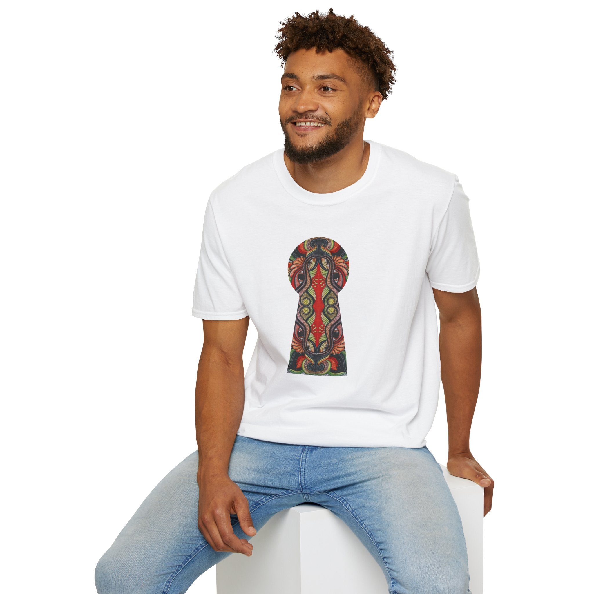 Keyhole & Star Psychedelic Graphic T-Shirt #fd763