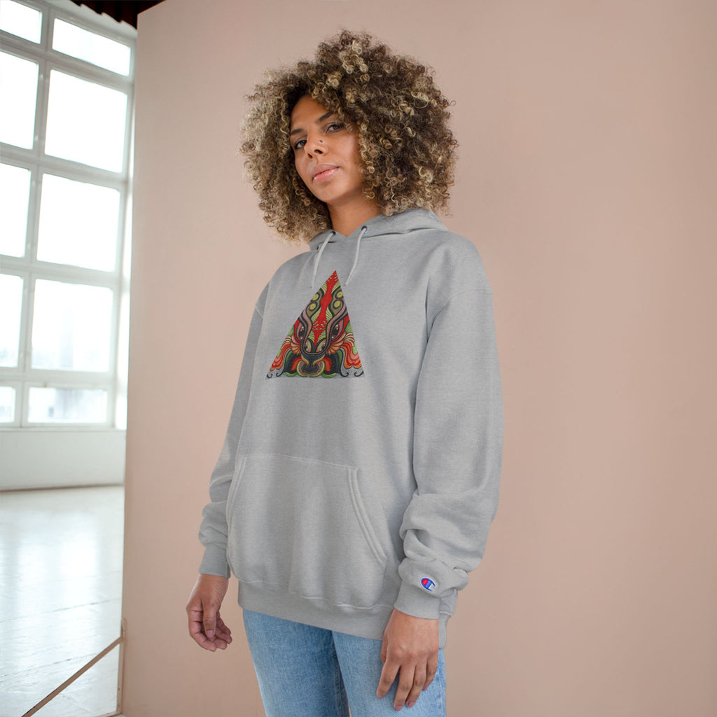 Champion Hoodie with Abstract Tribal Triangle & Keyhole Graphic #g938373