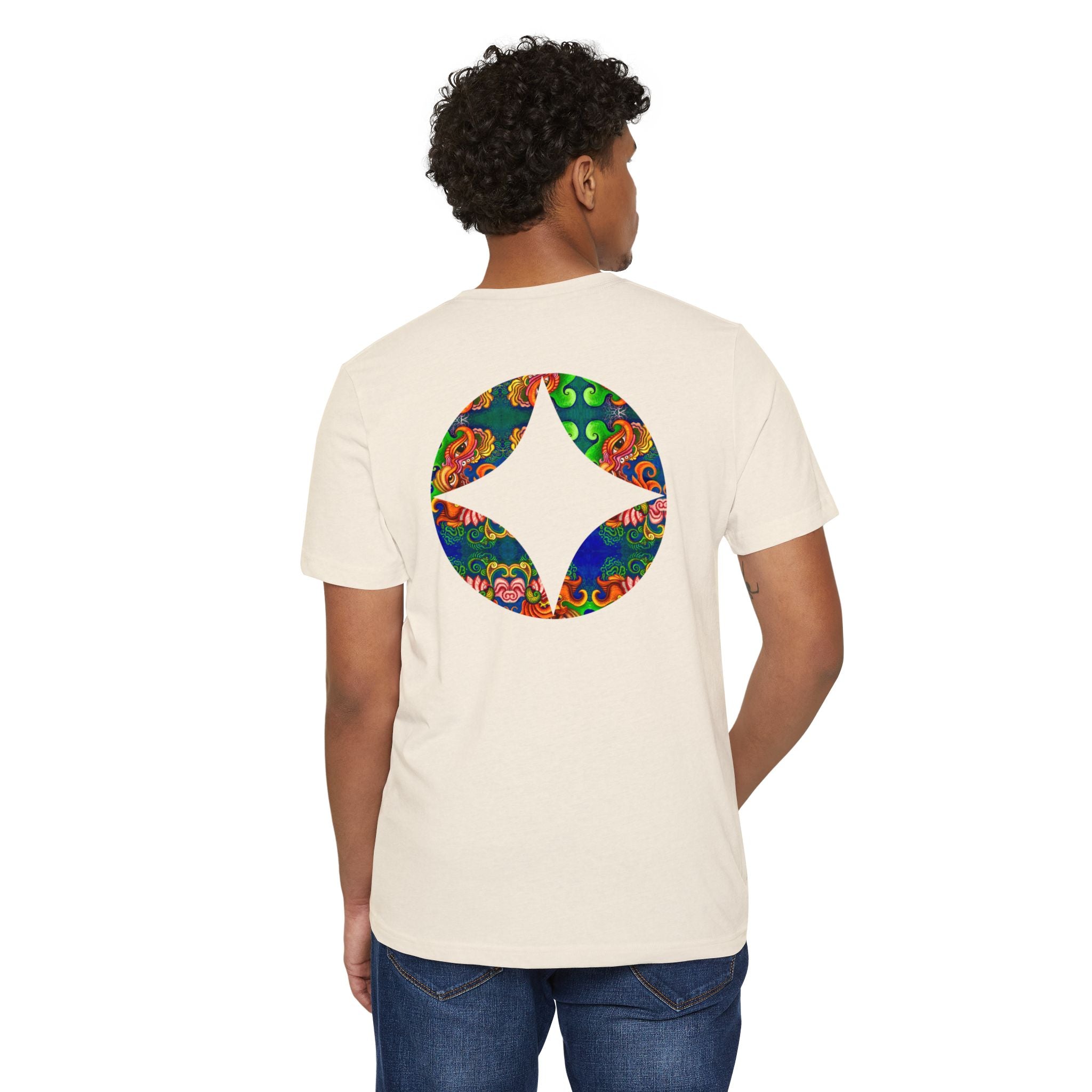 Psychedelic Floral Diamond T‑Shirt — Colorful Retro Pattern Tee #oigr88443