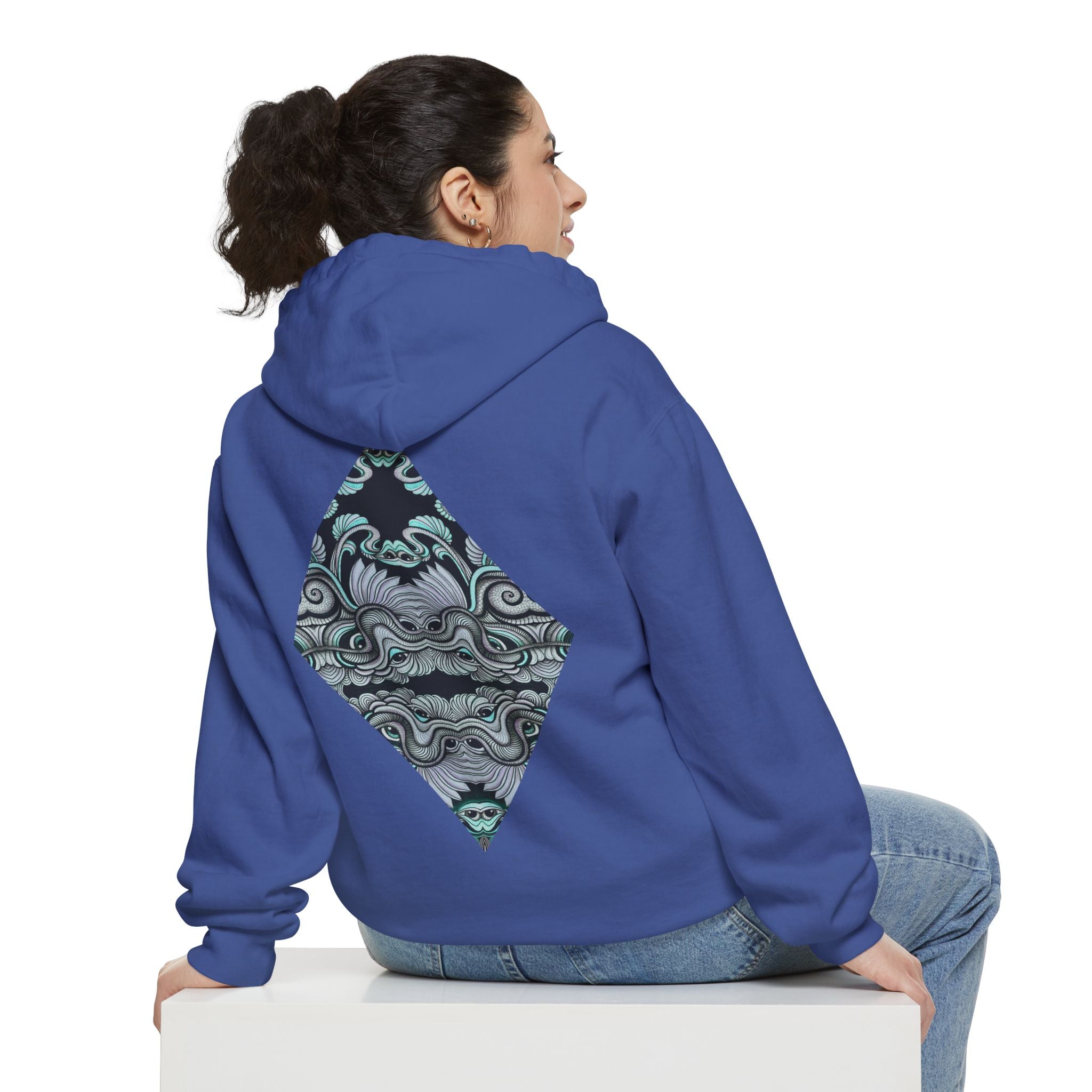 Hoodie — Geometric Mystic Pattern Diamond Back Print #gmh13