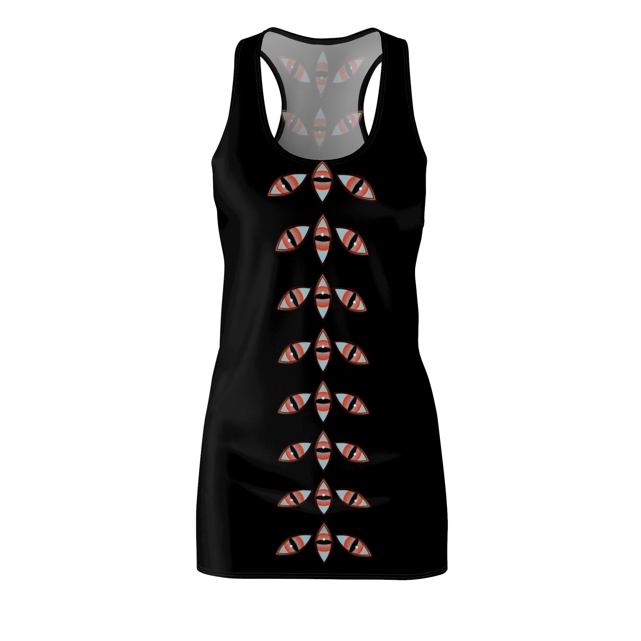 Racerback Dress with Gothic Cat Eye Stripe – Spooky Night Aesthetic #f2356124