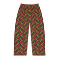 Men's Holiday Plaid Pajama Pants — Red & Green Zigzag All-Over Print #q14