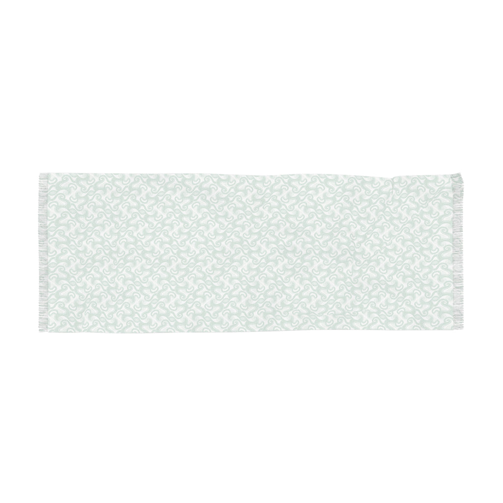 Lightweight Mint Floral Scarf – Soft Botanical Print Spring/Summer Wrap #l874257