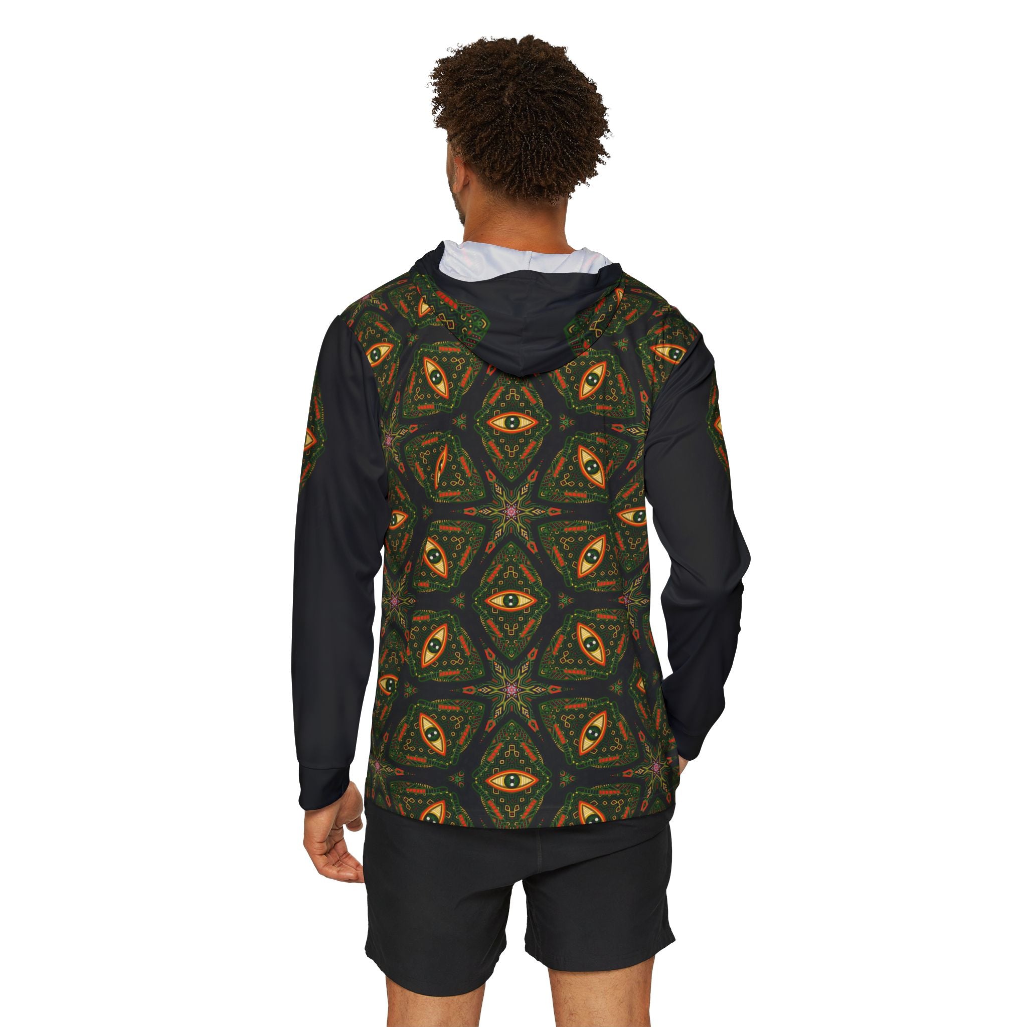 Men's Hoodie — Kaleidoscope Eye Geometric Warmup Hoodie #y98457