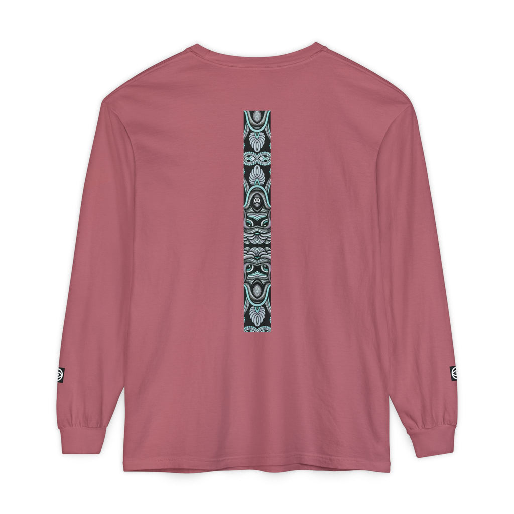 Men's/Women's Long Sleeve T-Shirt — Vertical Geometric Stripe Graphic #kjgd64258