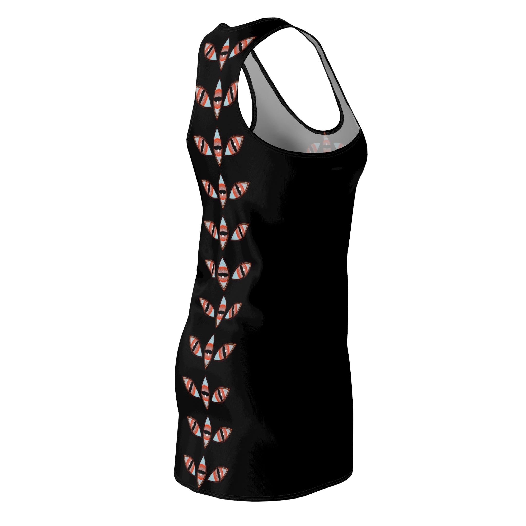 Racerback Dress with Gothic Cat Eye Stripe – Spooky Night Aesthetic #f2356124