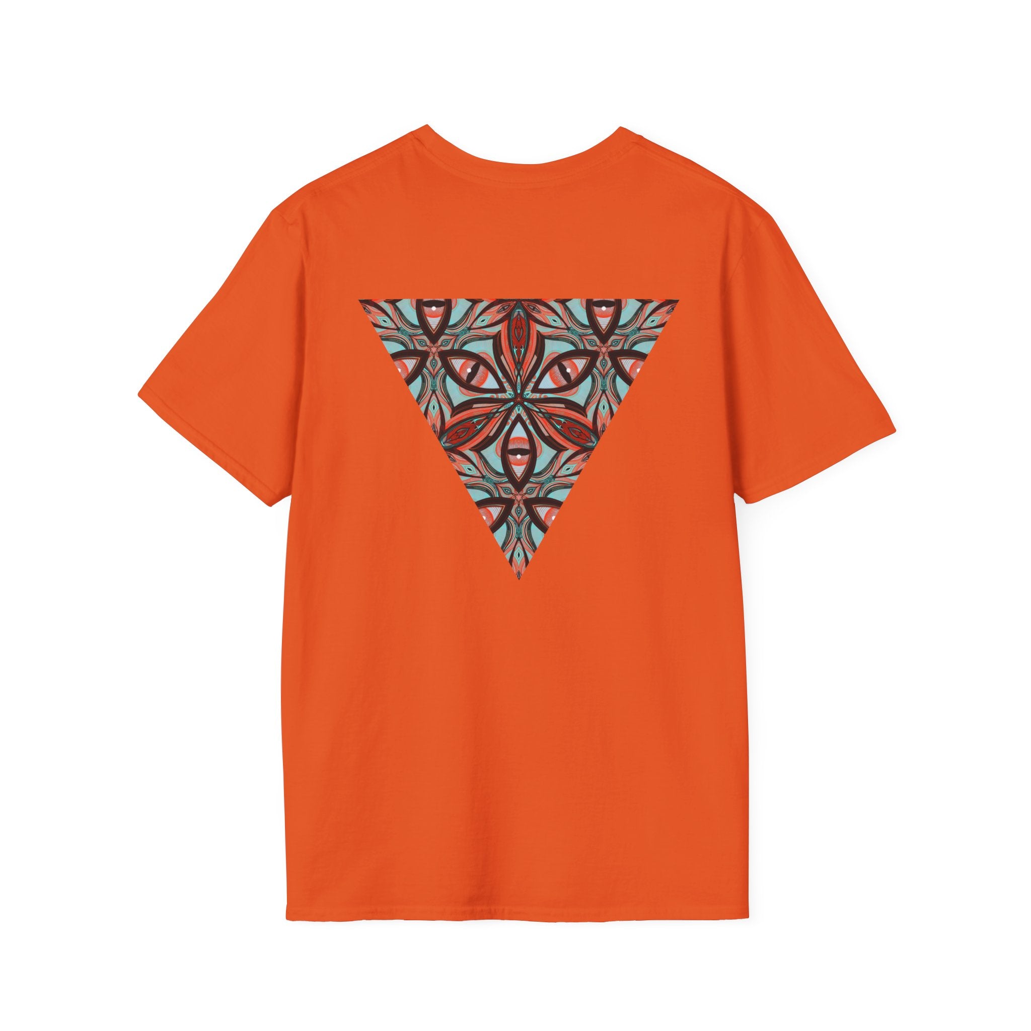 Geometric Tribal Pattern T-Shirt | Kaleidoscope Triangle Eye Motif