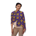Light Scarf - Purple Geometric Floral Pattern Lightweight Scarf #f9987654