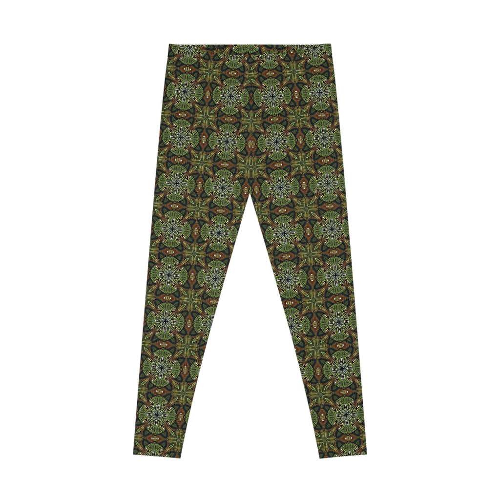 Boho Green Kaleidoscope Leggings – All-Over Print Stretch Yoga Leggings #jfv8759