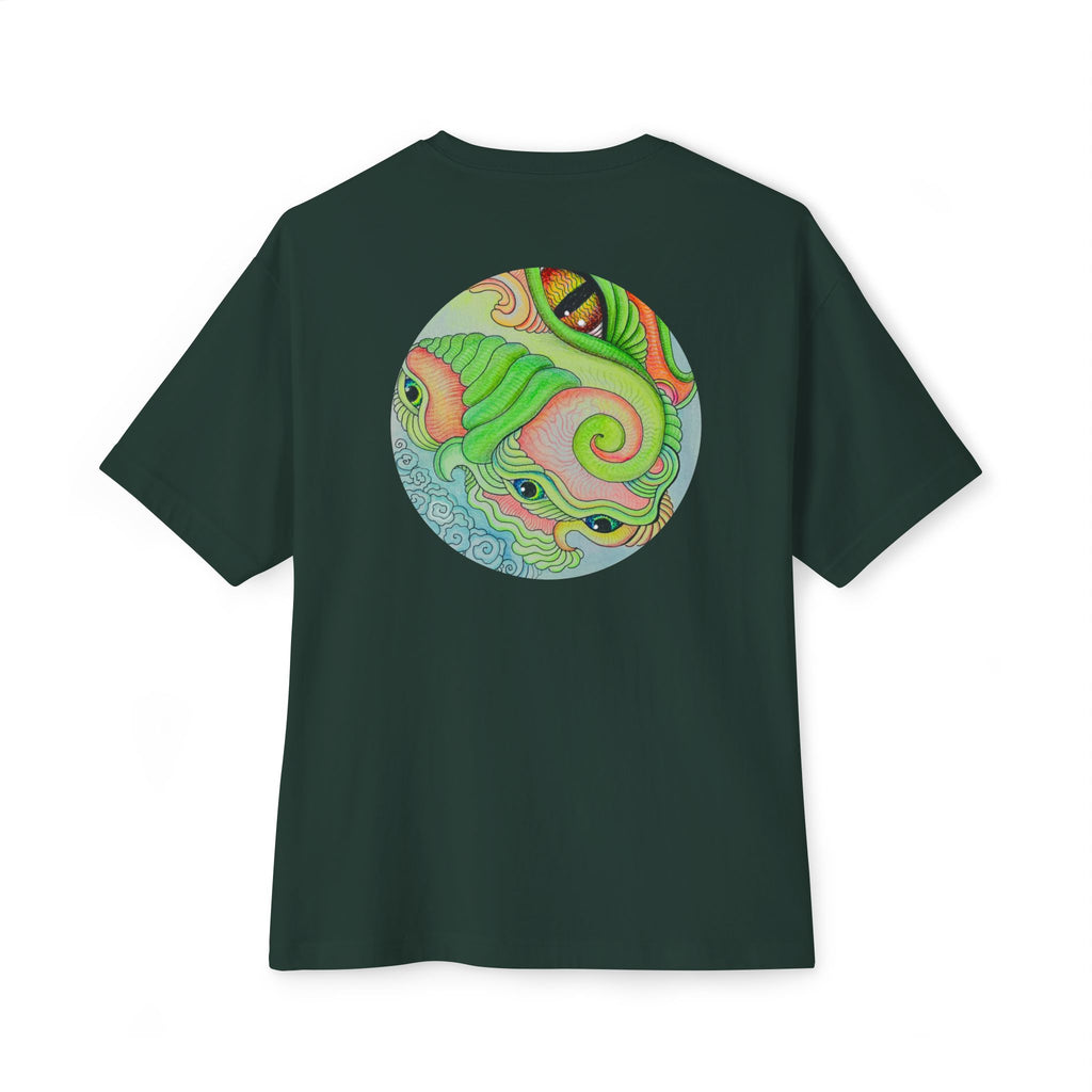 Psychedelic Triangle & Circle Graphic Tee — Retro Swirl Art T-Shirt #gr9523