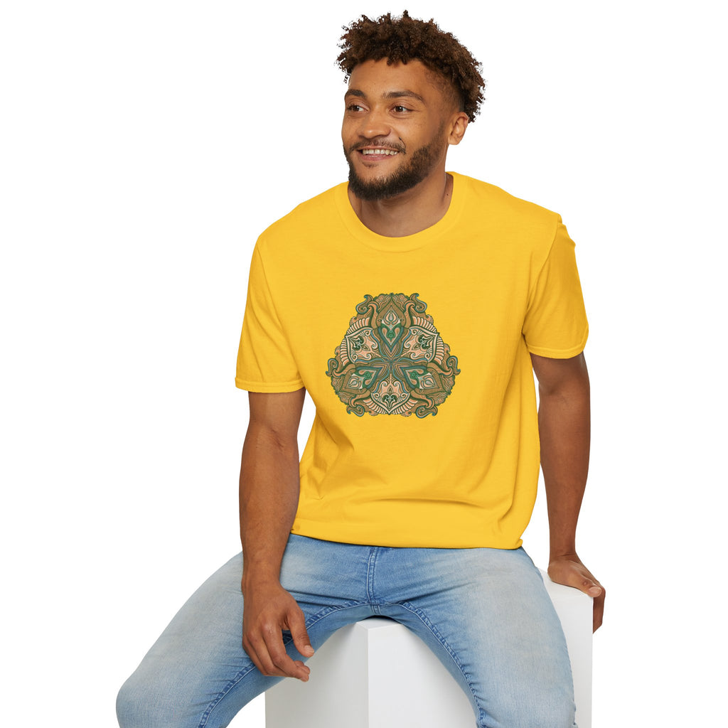 Green Celtic Knot Mandala T-Shirt | Floral Shamrock Pattern