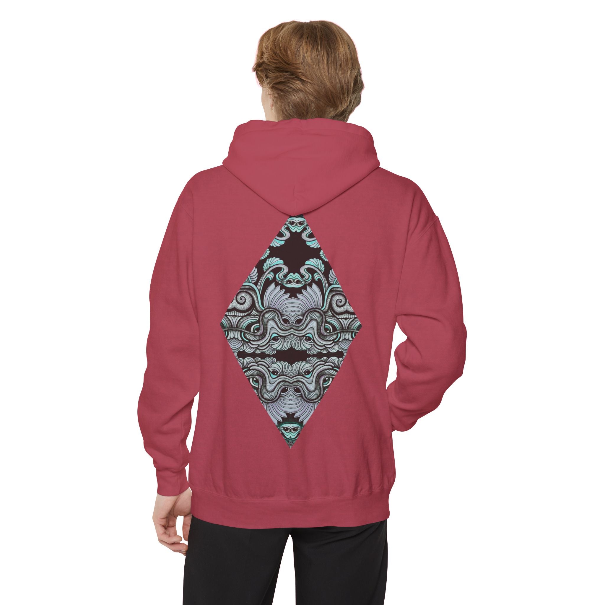 Hoodie — Geometric Mystic Pattern Diamond Back Print #gmh13