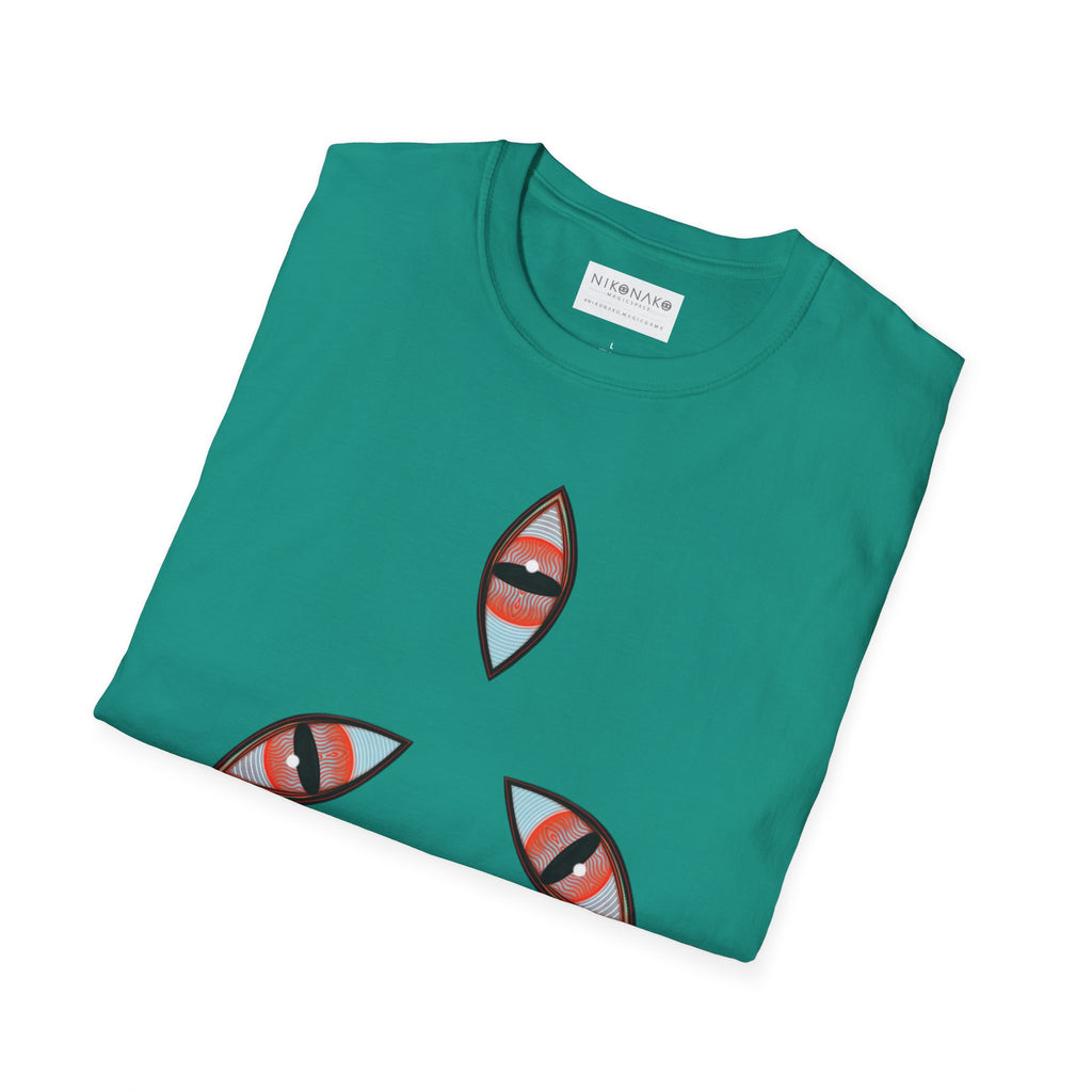 Geometric Tribal Pattern T-Shirt | Kaleidoscope Triangle Eye Motif