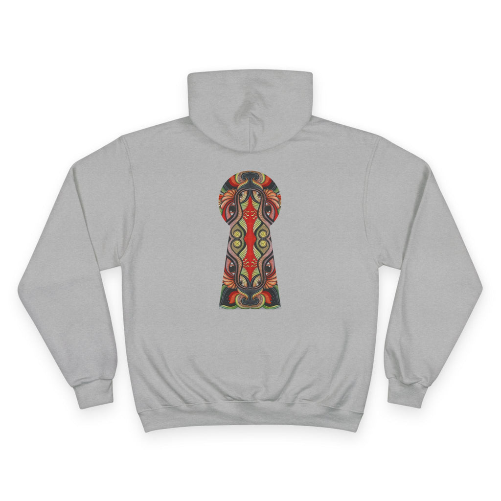 Champion Hoodie with Abstract Tribal Triangle & Keyhole Graphic #g938373