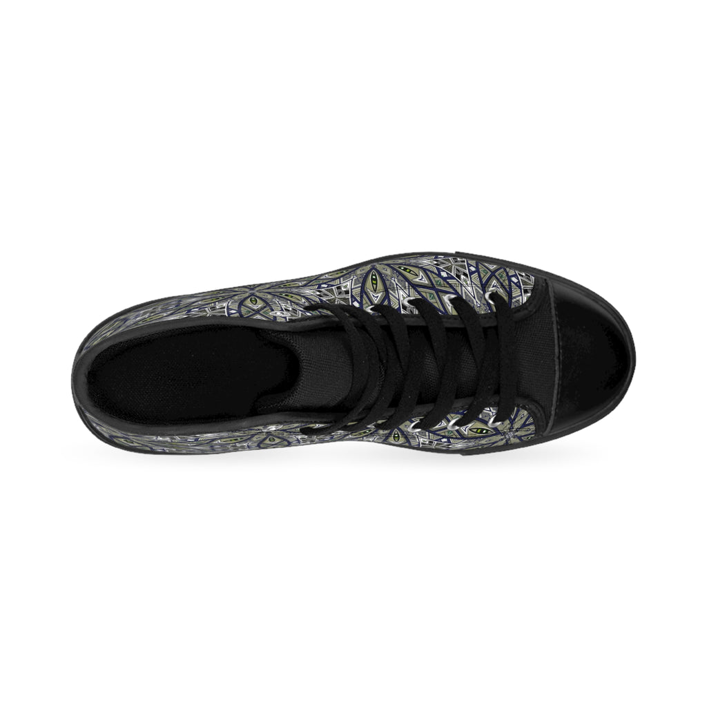 Mandala Geo High-Top Sneakers — Men's Classic Patterned Shoes.  #ojh22338