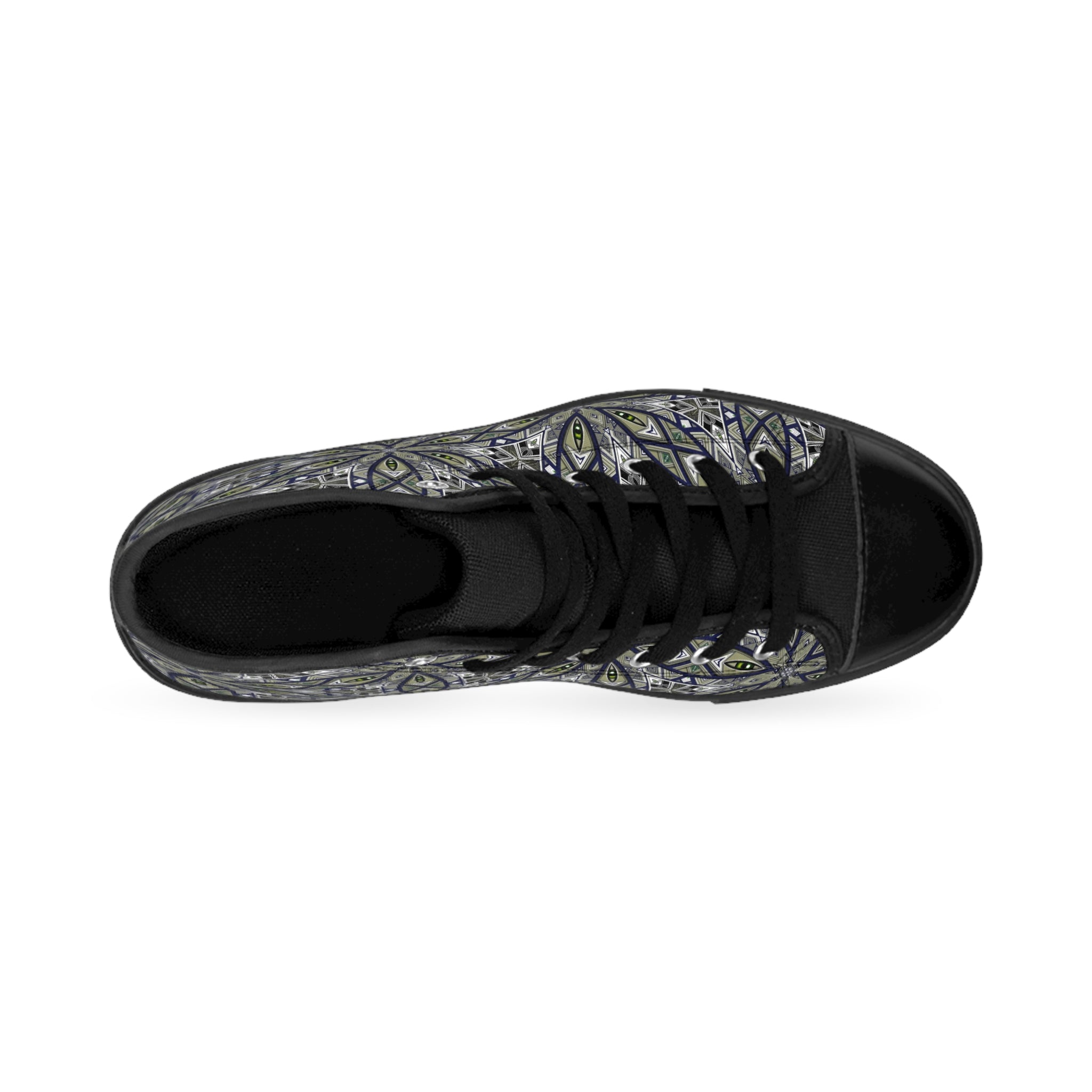 Mandala Geo High-Top Sneakers — Men's Classic Patterned Shoes.  #ojh22338