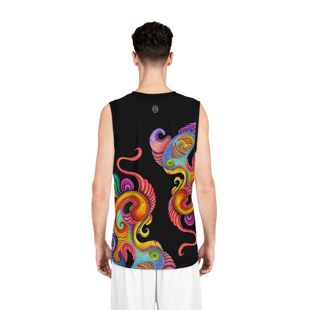 Psychedelic Swirl Basketball Jersey #k976369