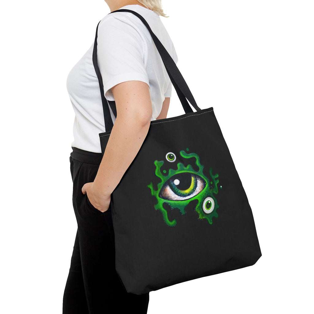 Green Mystic Eye Tote Bag – All-Over Print Gothic Style Shopper #g778975