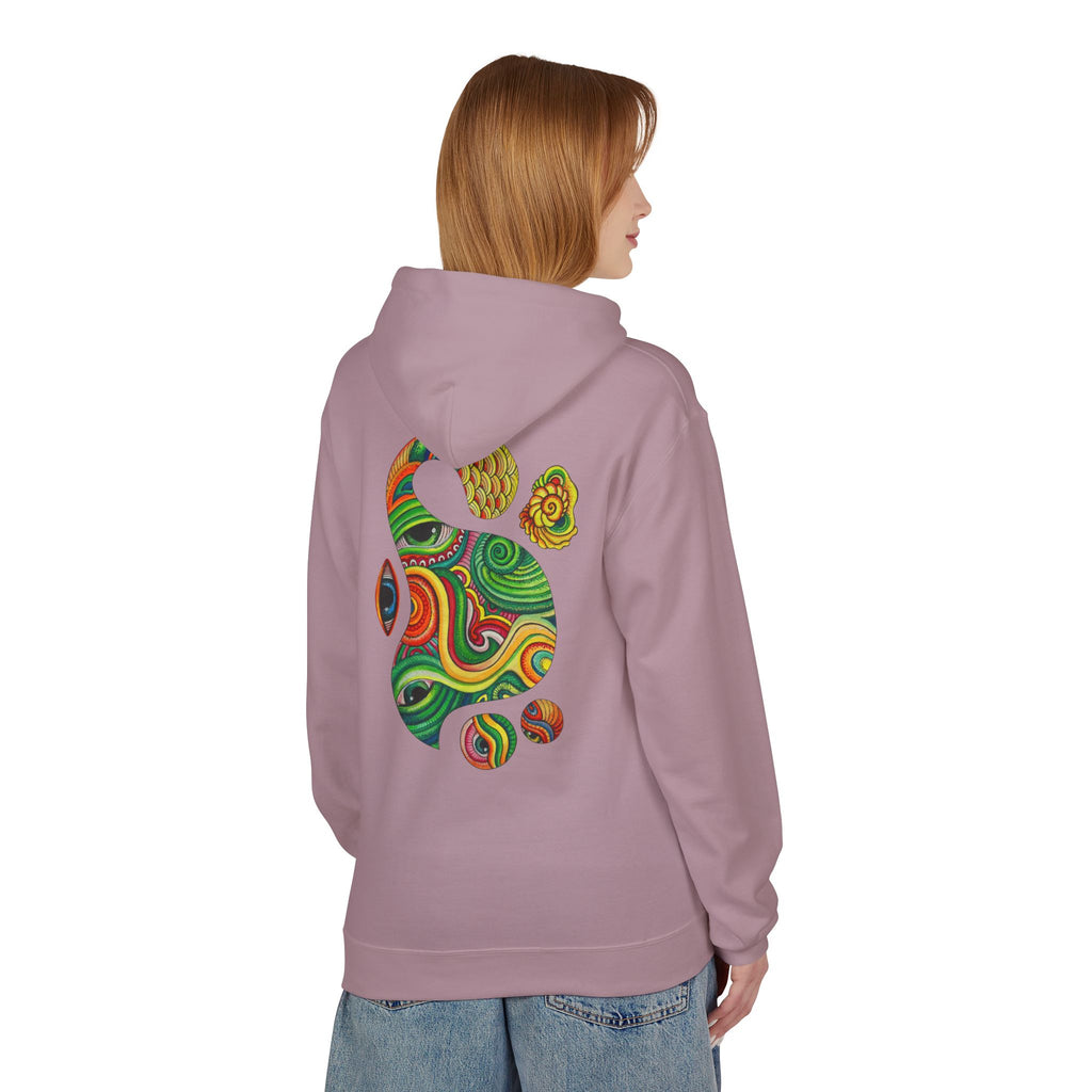 Psychedelic Swirl Hoodie — Colorful Abstract Apple Graphic #j64298