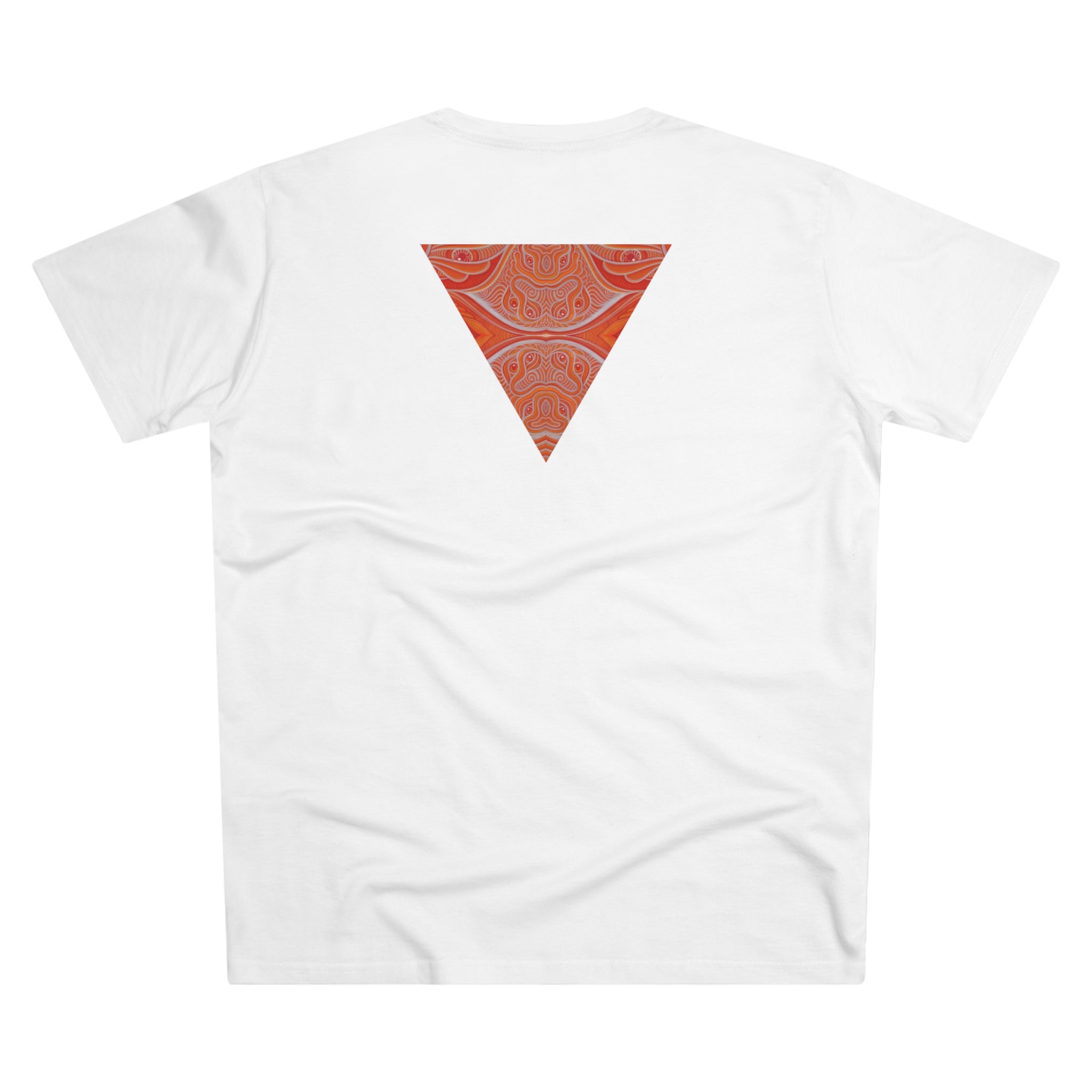 Men's Tee — Red Geometric Triangle Pattern #dm52986