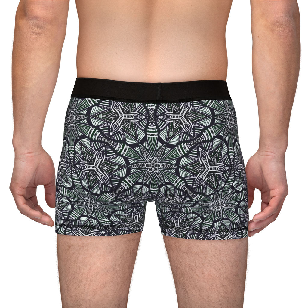 Kaleidoscope Geo Boxer Briefs — Men's Patterned Short Underwear #as23413