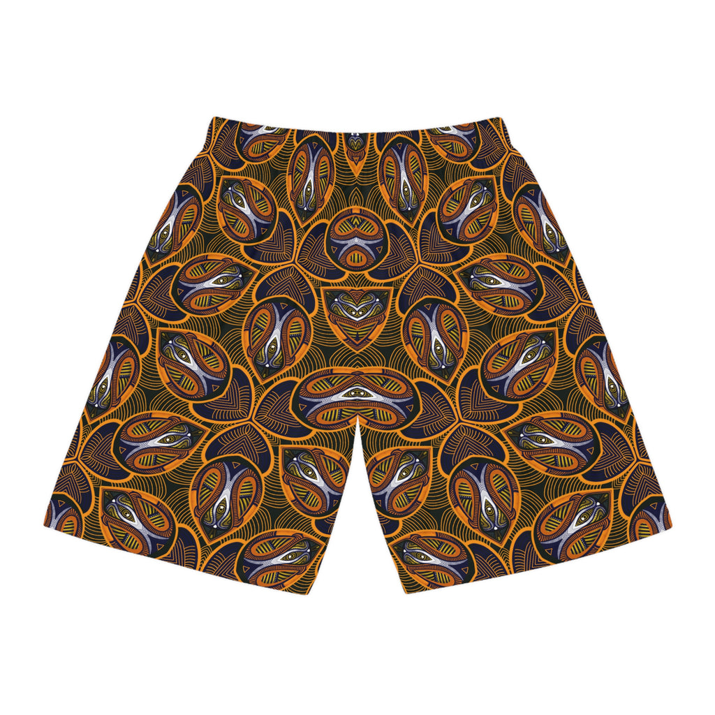 Ethnic Pattern Basketball Shorts – Retro Tribal All-Over Print #8k8833