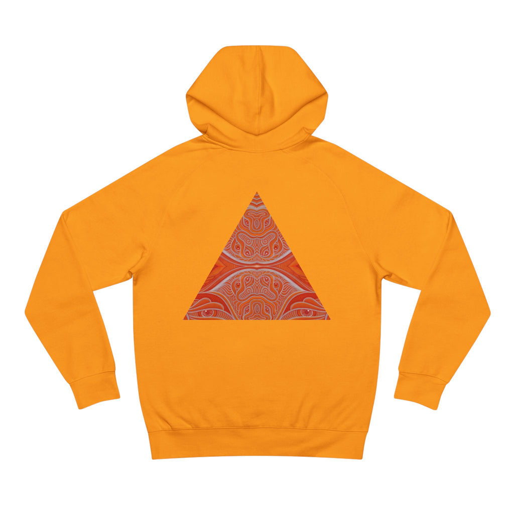 Keyhole & Diamond Pattern Hoodie — Abstract Red Paisley Graphic #yh099879