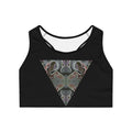 Abstract Triangle Pattern Sports Bra — Psychedelic Wave Activewear #hfl76229