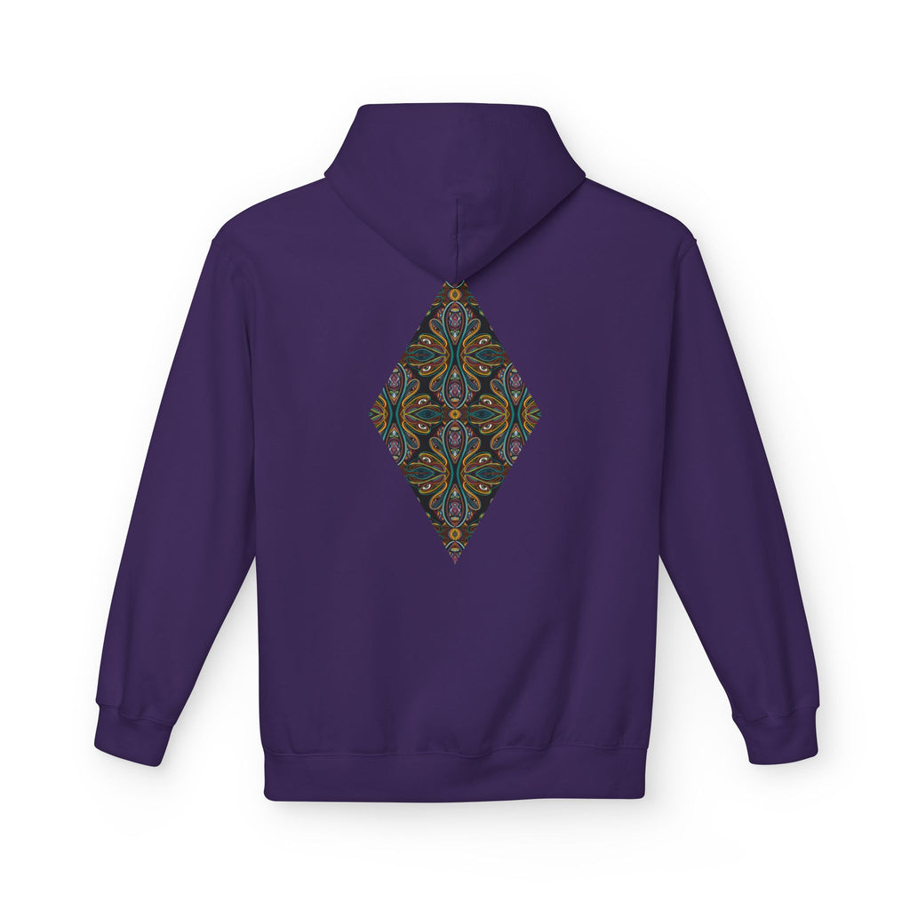 Geometric Mosaic Triangle Hoodie — Decorative Pattern Pullover #i865678