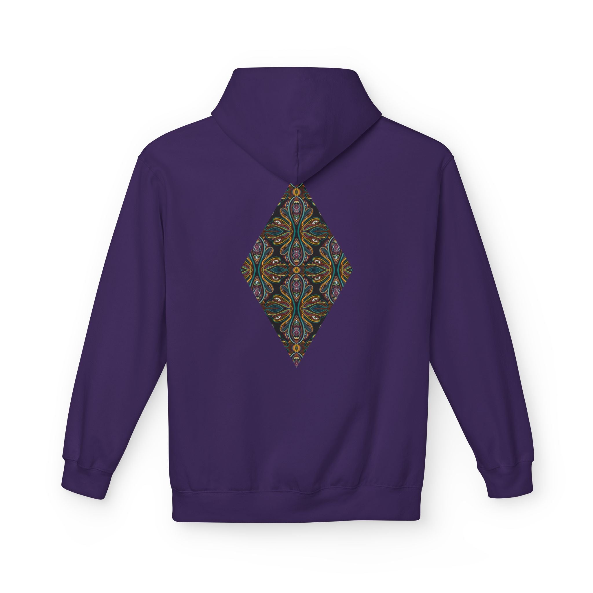 Geometric Mosaic Triangle Hoodie — Decorative Pattern Pullover #i865678