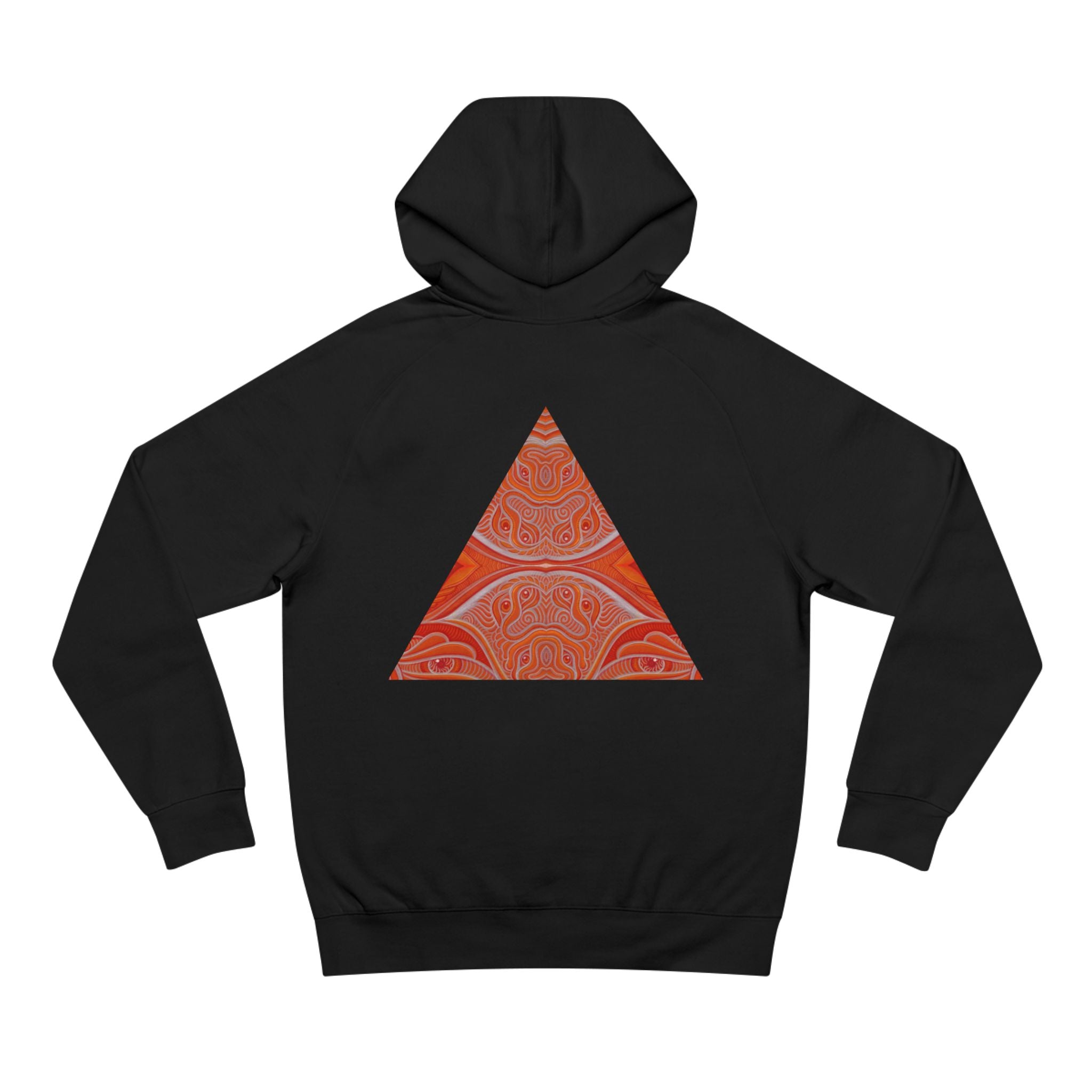 Keyhole & Diamond Pattern Hoodie — Abstract Red Paisley Graphic #yh099879