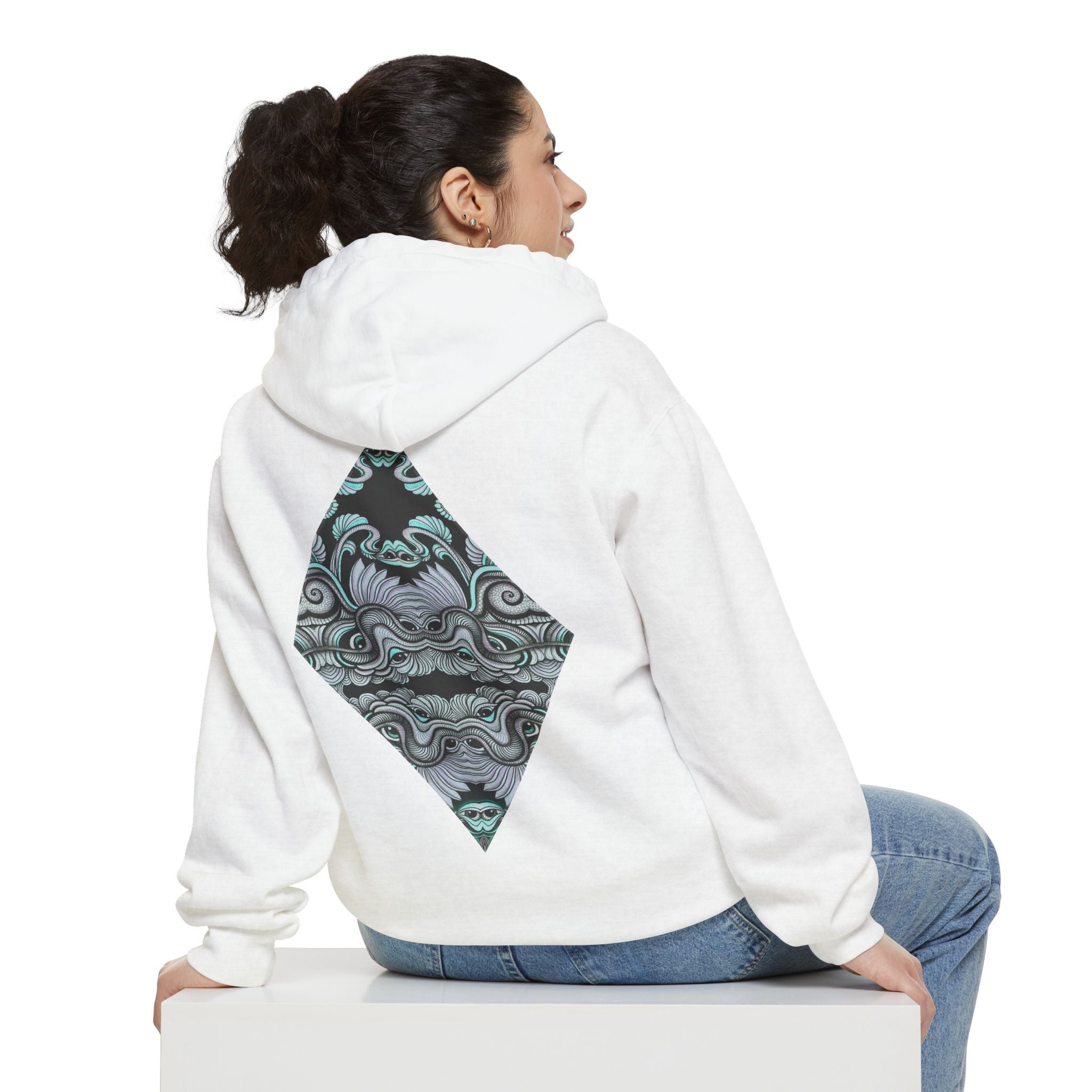 Hoodie — Geometric Mystic Pattern Diamond Back Print #gmh13