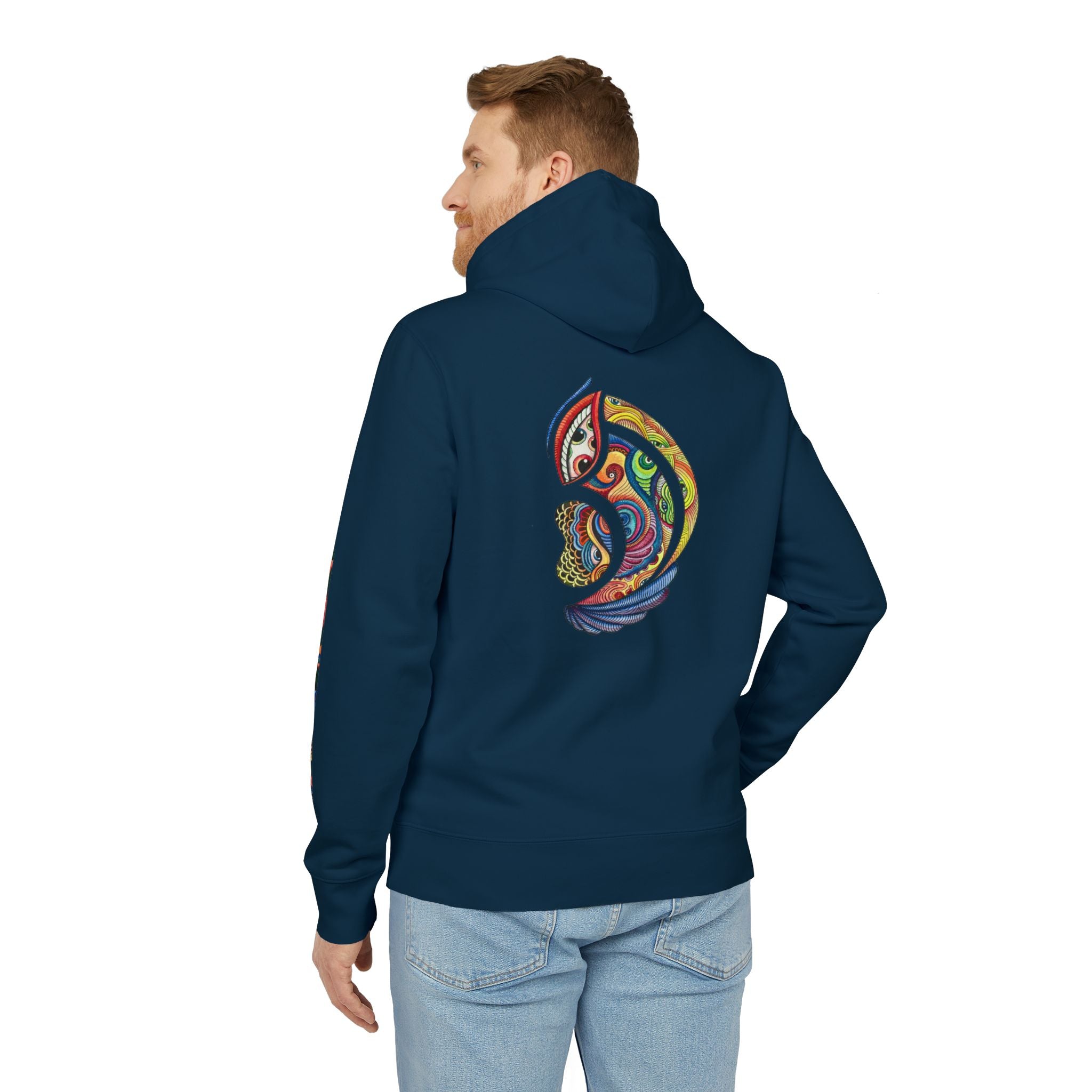 Graphic Hoodie — Colorful Psychedelic Lip & Swirl Design #h4334