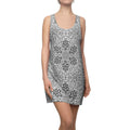 Kaleidoscope Geo Racerback Dress — Black & White All-Over Print #gd7610