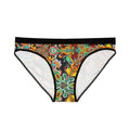 Psychedelic Floral Bikini Briefs — Colorful Boho Women's Underwear #bb4