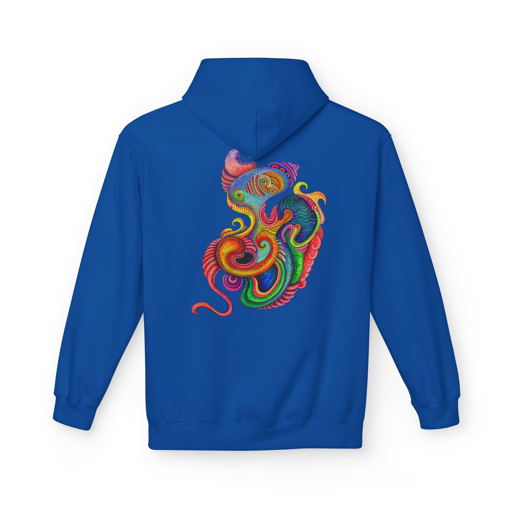 Psychedelic Abstract Snake Hoodie — Colorful Surreal Art Pullover #ggd76467