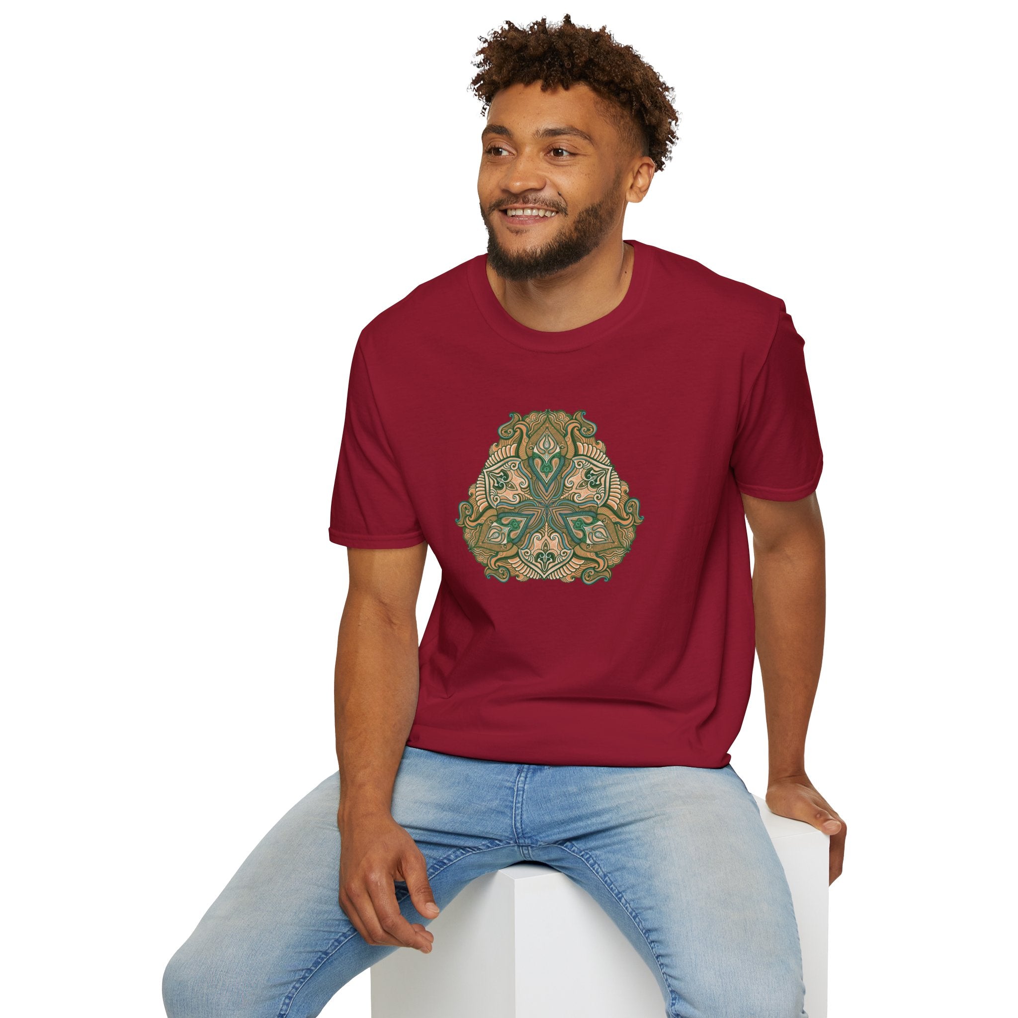 Green Celtic Knot Mandala T-Shirt | Floral Shamrock Pattern