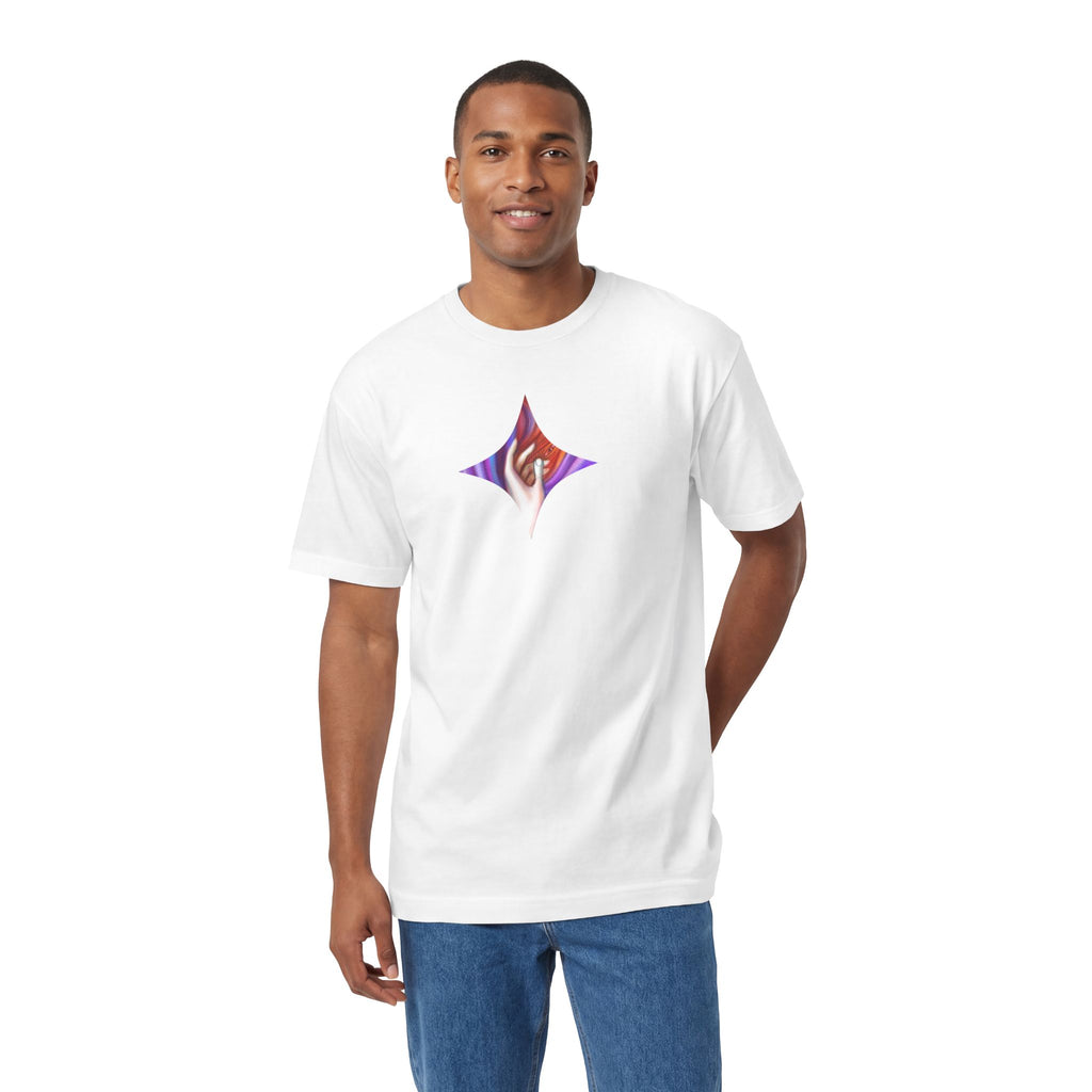 Abstract Starburst Graphic Tee — Colorful Psychedelic Diamond Design #kg8799