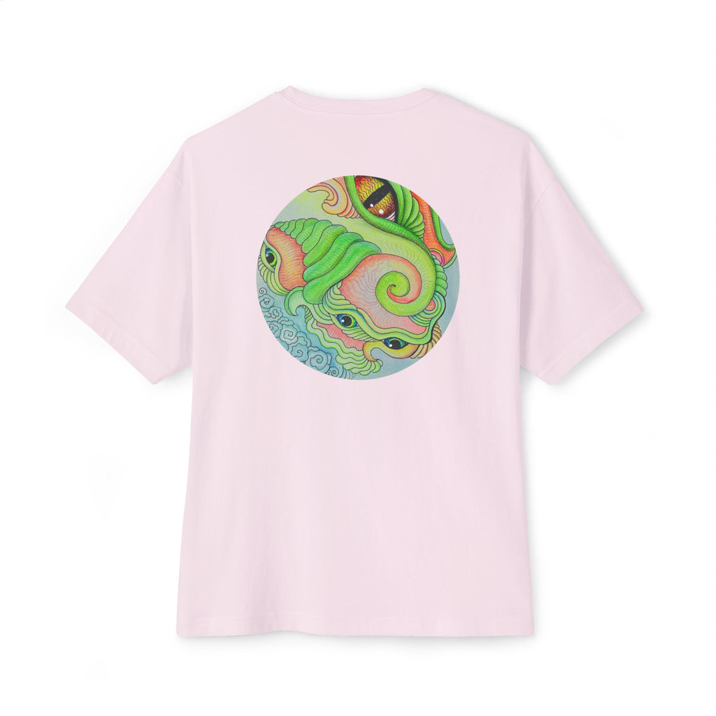 Psychedelic Triangle & Circle Graphic Tee — Retro Swirl Art T-Shirt #gr9523