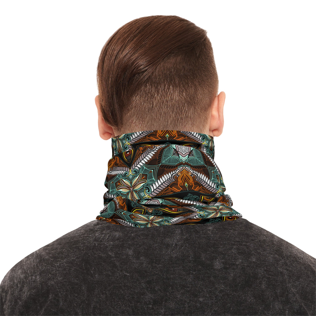 Fox Kaleidoscope Neck Gaiter — Lightweight Tribal Forest Face Mask #FM5