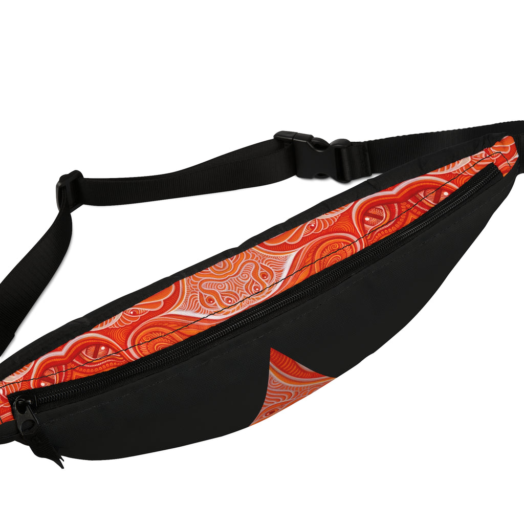 Fanny Pack — Tribal Orange Triangle Pattern Waist Bag #jgs0842