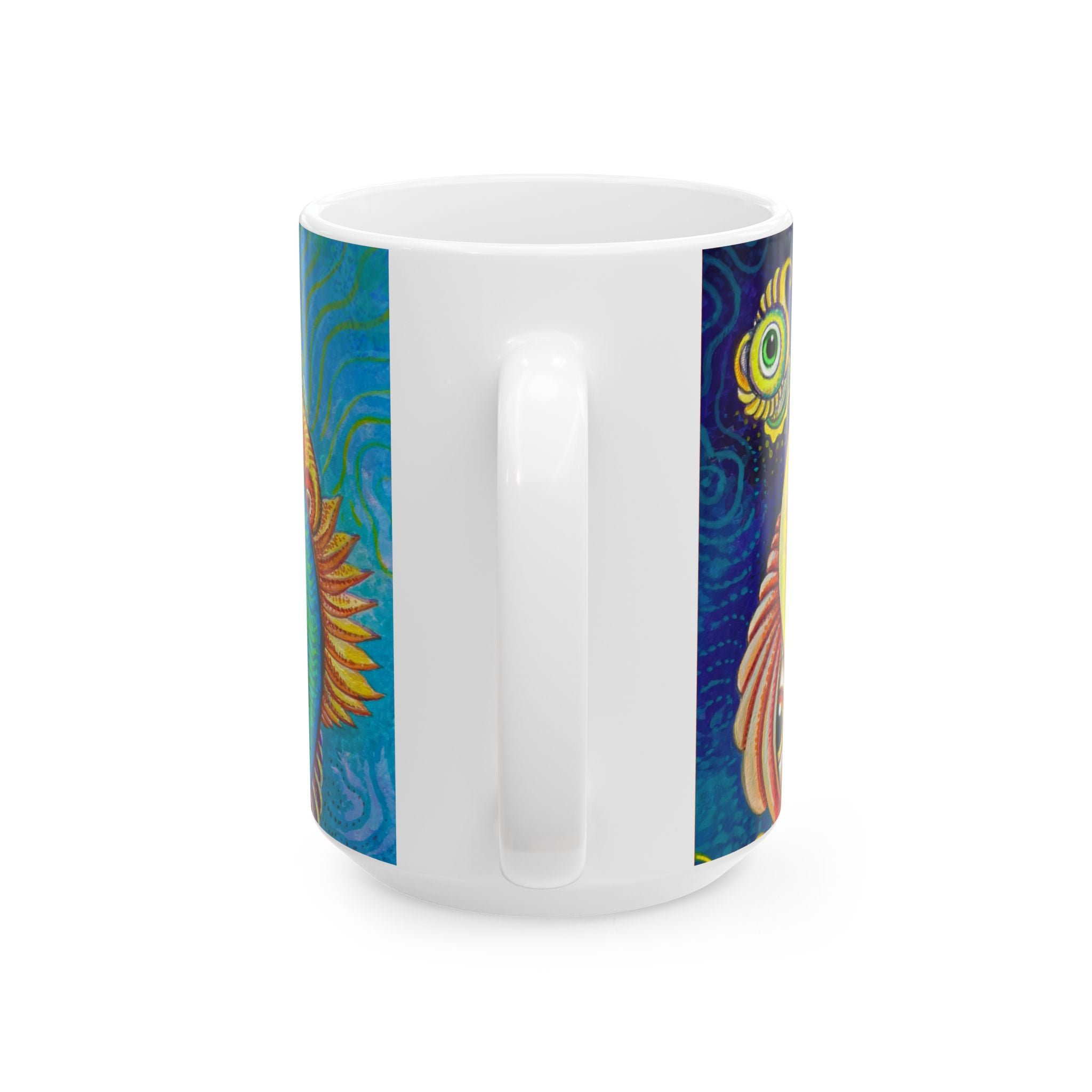 Colorful Abstract Octopus Mug | Vibrant Swirl Sea Life Ceramic Mug
