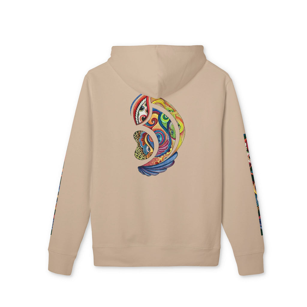 Graphic Hoodie — Colorful Psychedelic Lip & Swirl Design #h4334